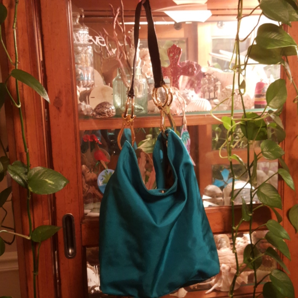 JPK Paris 75 Shoulder Hobo Bag Teal Green